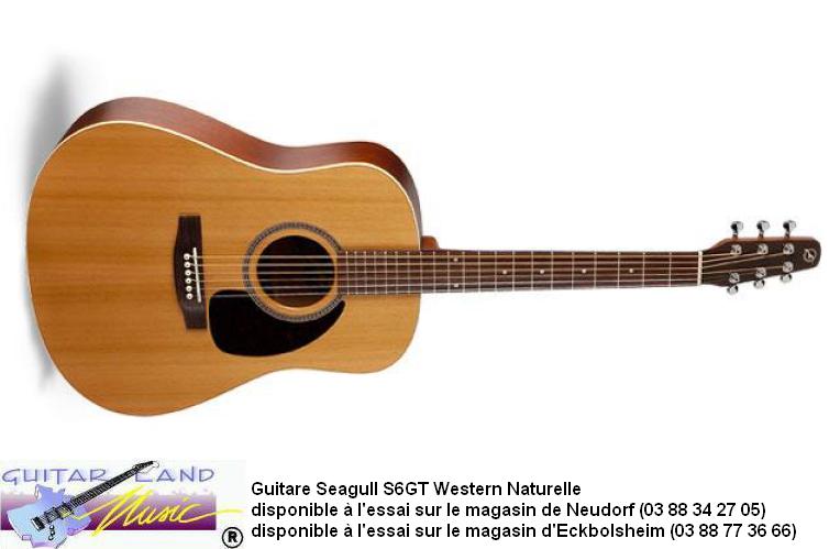 Guitare Seagull S6GT Western Naturelle